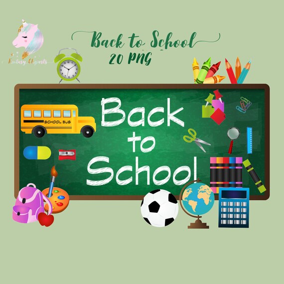 Back To School Clipart Set First Day Of School School Etsy Back To School Clipart Set First Day Of School School Etsy