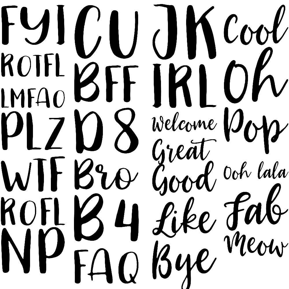 Internet Word Art Words Clipart Common Phrases Word Clip | Etsy