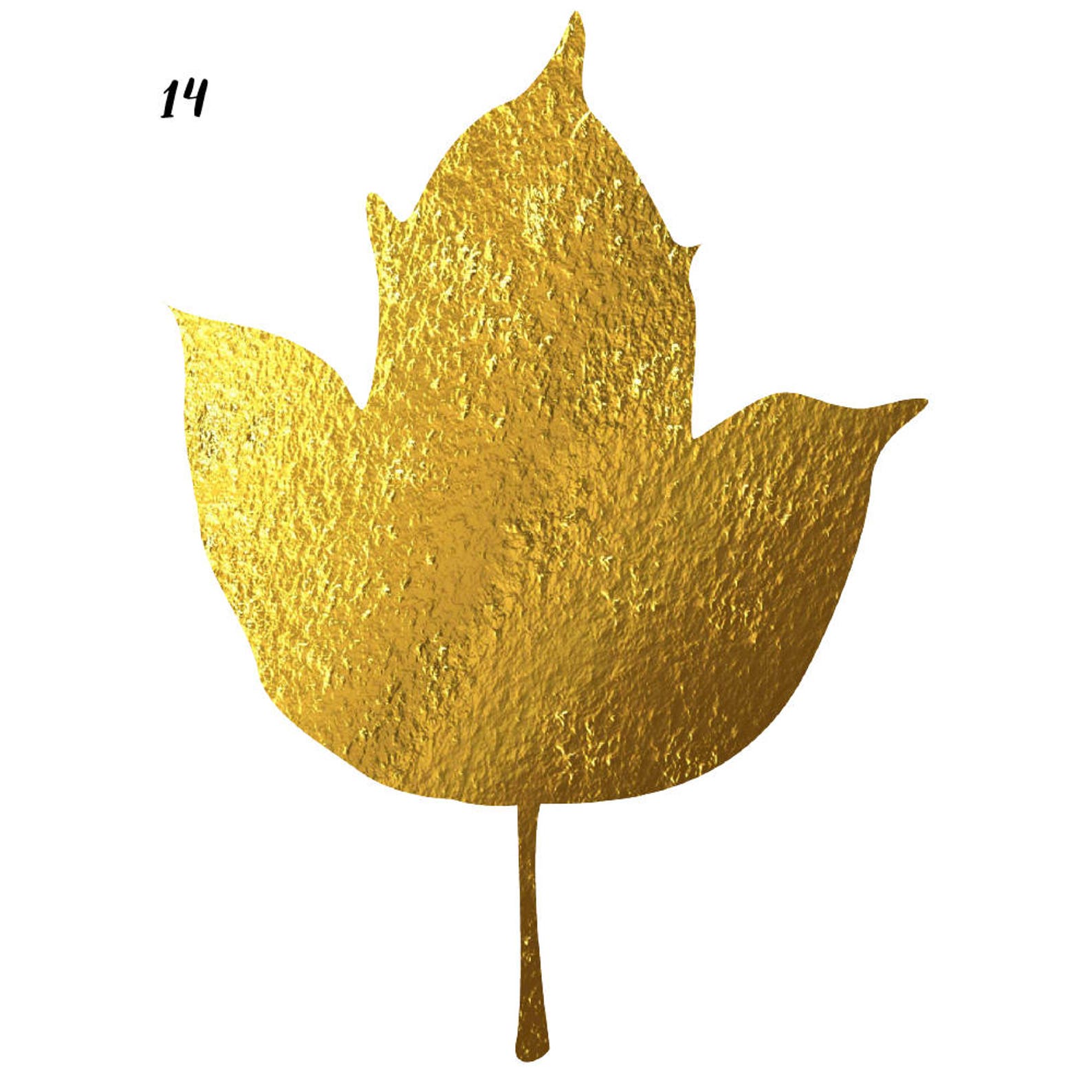 Autumn Leaves Gold Foil Clipart Golden Leaf Fall Leaves Etsy