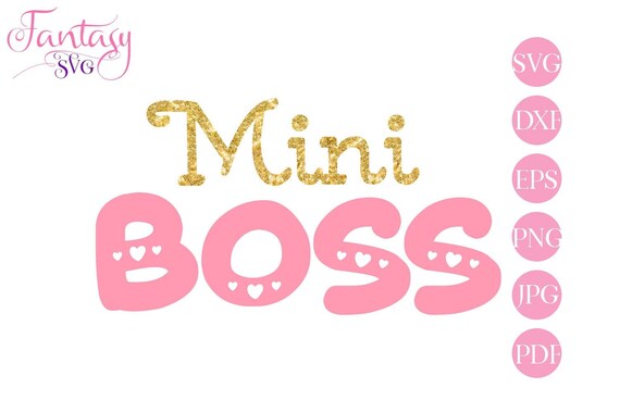 Mini Boss Svg File Cut Cutting Files Little Princess Dxf Newborn Baby Girl Cute Girly Font Eps Vector Hearts Mug Heat Transfer Press By Fantasy Cliparts Catch My Party