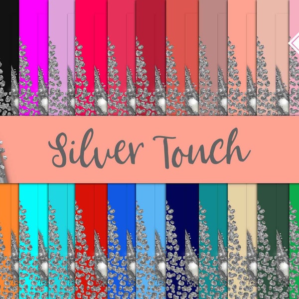 Silver touch, digital paper, social media, marketing template, gray grey glitter, plated cards, bling jewels, lux luxury gems, jewelry craft