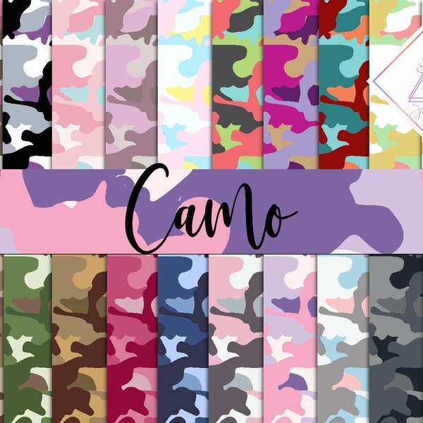 Camo digitales Papier, Armee nahtlose Muster, Camouflage Scrapbooking Hintergrund, Military Look Muster im jpg Format, hergestellt von Fantasy Clipart