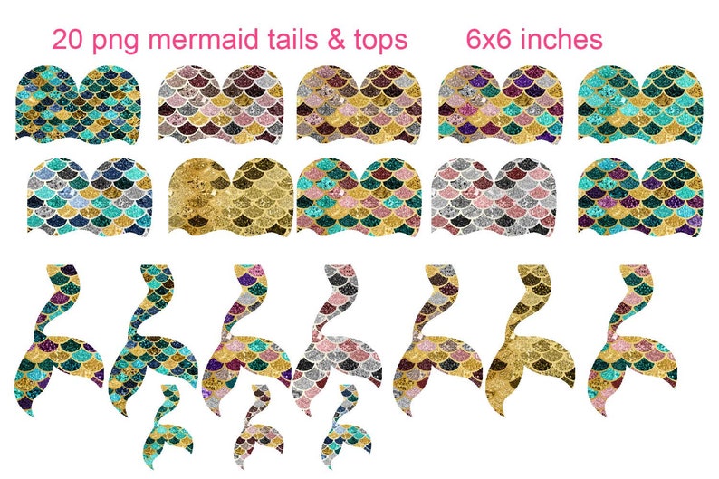 Download Clip Art Waterco Mermaid Scales And Purple Watercolor Huge Bundle Of Mermaid Clipart And Digital Papers Mermaid Graphics And Gold Glitter Pattern Art Collectibles