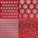 Royal Red & Silver Digital Paper Silver Glitter Pattern - Etsy
