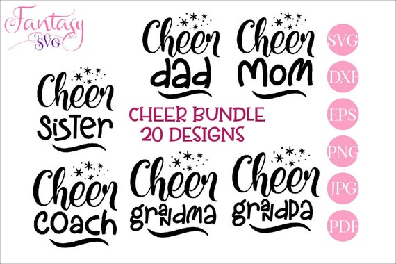 Download Cheer Bundle Svg Cheerleader Mom Family Fan Cheerleading Team Coach Game Dad Papa Brother Sister Grandpa Girlfriend Nana Aunt Squad By Fantasy Cliparts Catch My Party