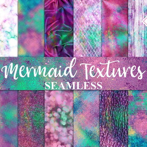 Mermaid Textures Whimsical Background Wooden Pattern - Etsy