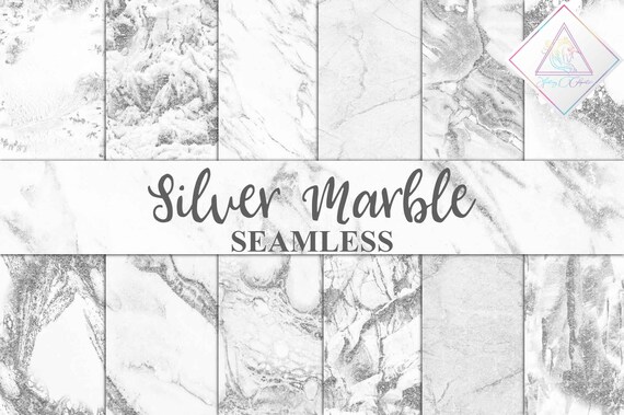 Silver marble, digital paper, seamless patterns, glitter agate stone, iridescent textures, white luxury set, fantasy cliparts, ink backgroun Il_570xn