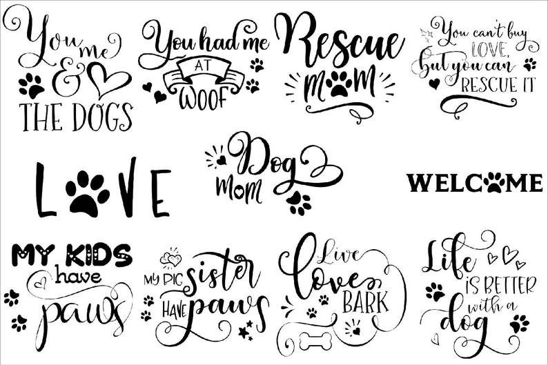 Download Dog bundle svg cut files cricut silhouette cameo pet | Etsy