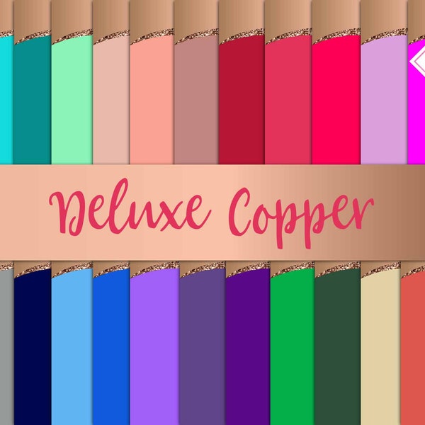 Deluxe copper, digital paper, rose gold bronze, glitter sparkle, card making, metallic textures, printable blush, pink blue navy, salmon pea