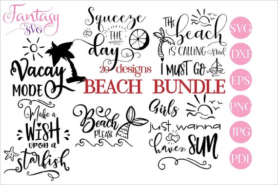 Download Beach Bundle Svg Summer Quotes The Beach Is Calling Beach Etsy