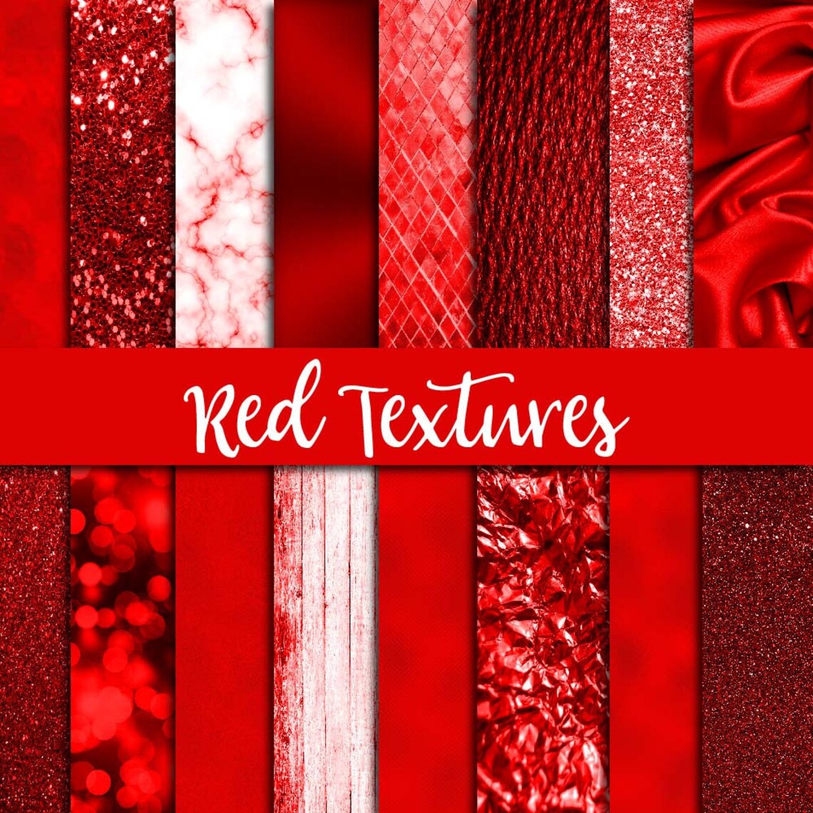 Texturas Visuales Rojas Texturas rojas papel digital hecho por clipartes de fantasía - Etsy México