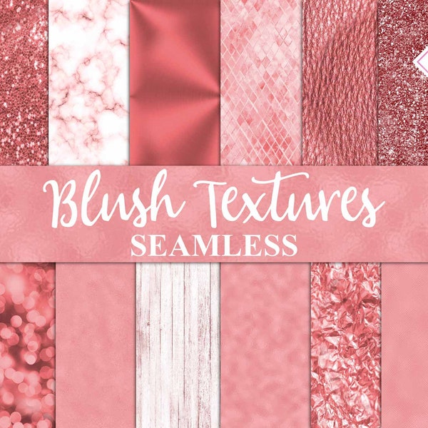 Blush Texturen, Digitalpapier, rosa gebürstetes Metall, Luxusseide, Roségold Glitzer, Aquarell Marmor, Folienhintergrund, nahtlose Muster, Fa