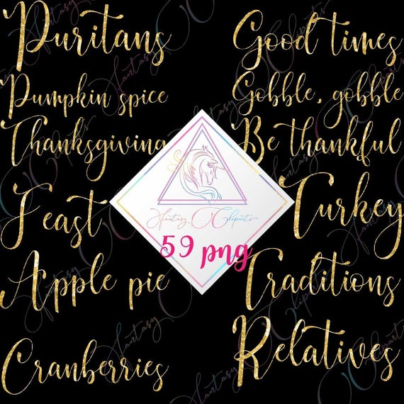 Thanksgiving sayings, give thanks clipart, turkey gobble png, word art overlay, wordart overlays, fantasy cliparts, be thankful lettering, Il_570xn