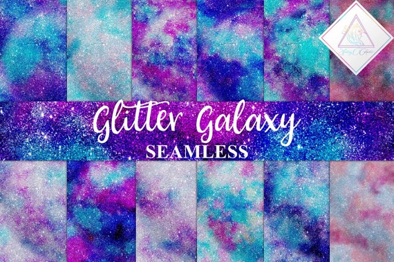 Glitter backgrounds, galaxy paper pack, digital paper, ombre textures, watercolor texture, mermaid scrapbook, purple starry night , galactic Il_570xn