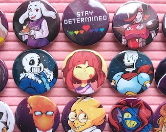 Undertale 1.5" Button Pins Badges