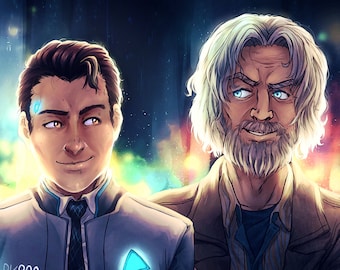 Detroit: Become Human Connor and Hank A4/A3 Print
