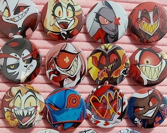 HAZBIN HOTEL 38mm Pinback Badges