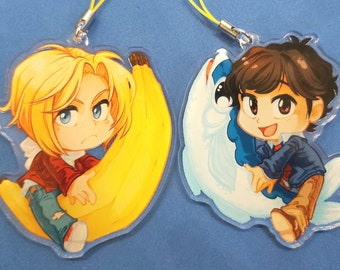 Ash and Eiji Acrylic Charms 2.5 Inches