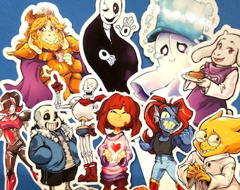 Undertale Stickers Waterproof Vinyl 2-3 Inches