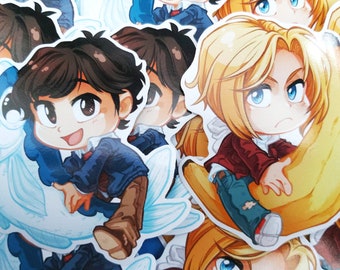 Ash and Eiji Stickers Waterproof Vinyl 2.5 Inches