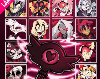 ハズビンホテル・ヴォックスのファンアートポスター - Etsy 日本