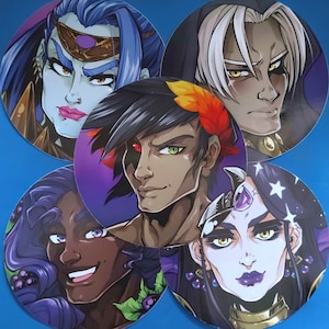 Hades Big Round Stickers 10cm