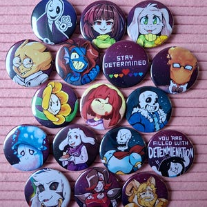 Undertale 1.5" Button Pins Badges