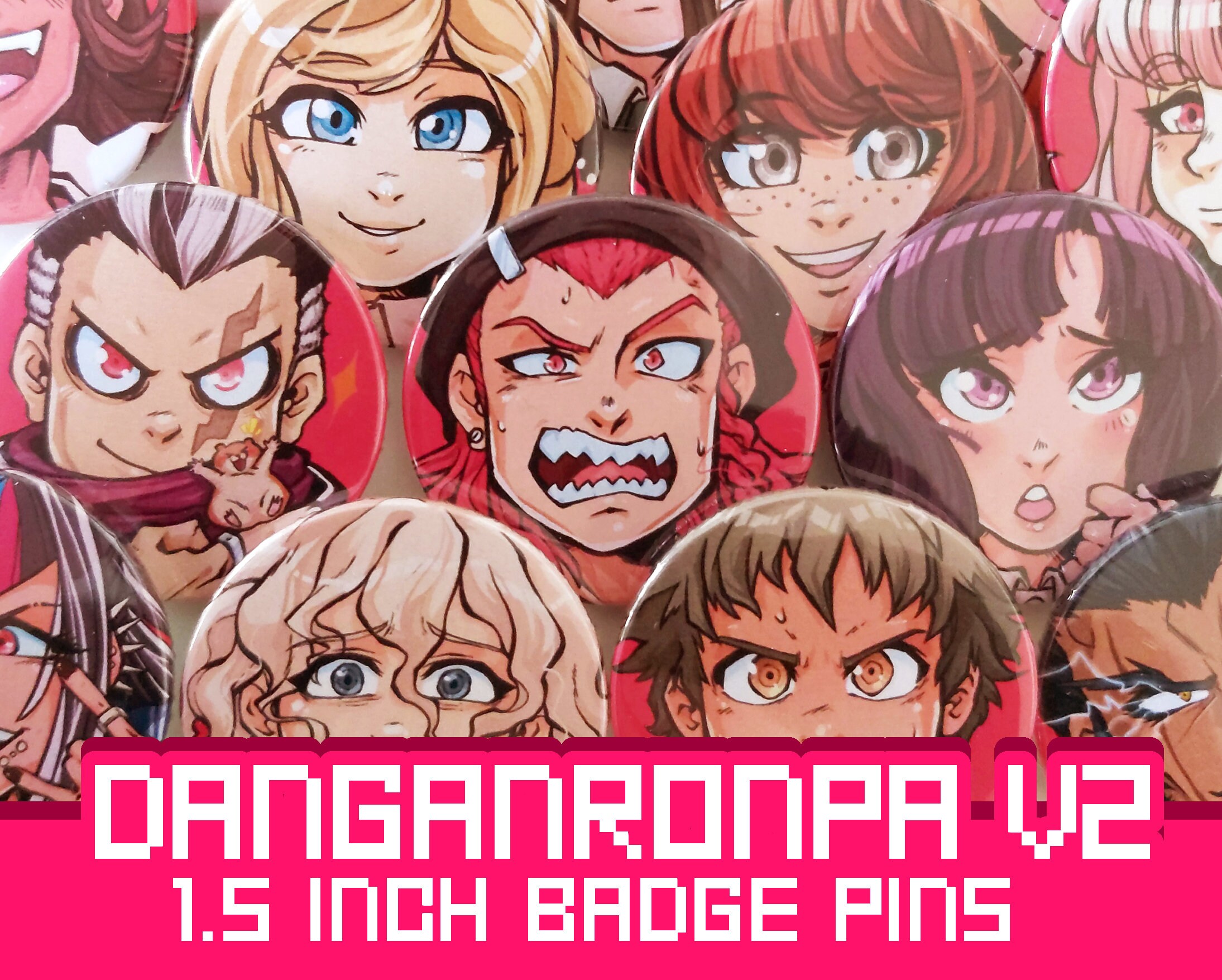 Danganronpa 2 Badge Pins 38mm