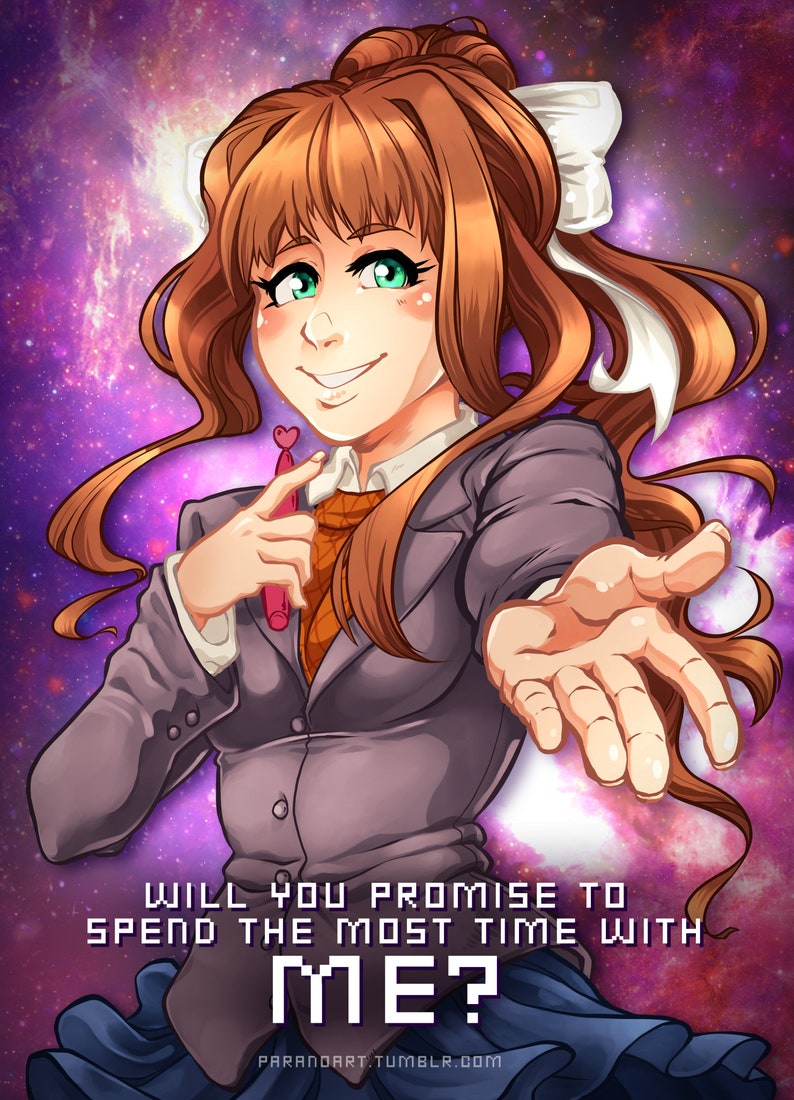 Doki Doki Literature Club Poster Doki Doki Literature Club Monika A4/A5 Poster Prints AND | Etsy