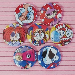 The Amazing Digital Circus Pinback Badges - 38mm