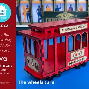 San Francisco Cable Car Candy Box SVG: Train Party Favor (Digital Download)