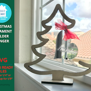 Christmas Tree Ornament Holder Hanger Display - Digital Laser Ready Files - SVG - Glowforge