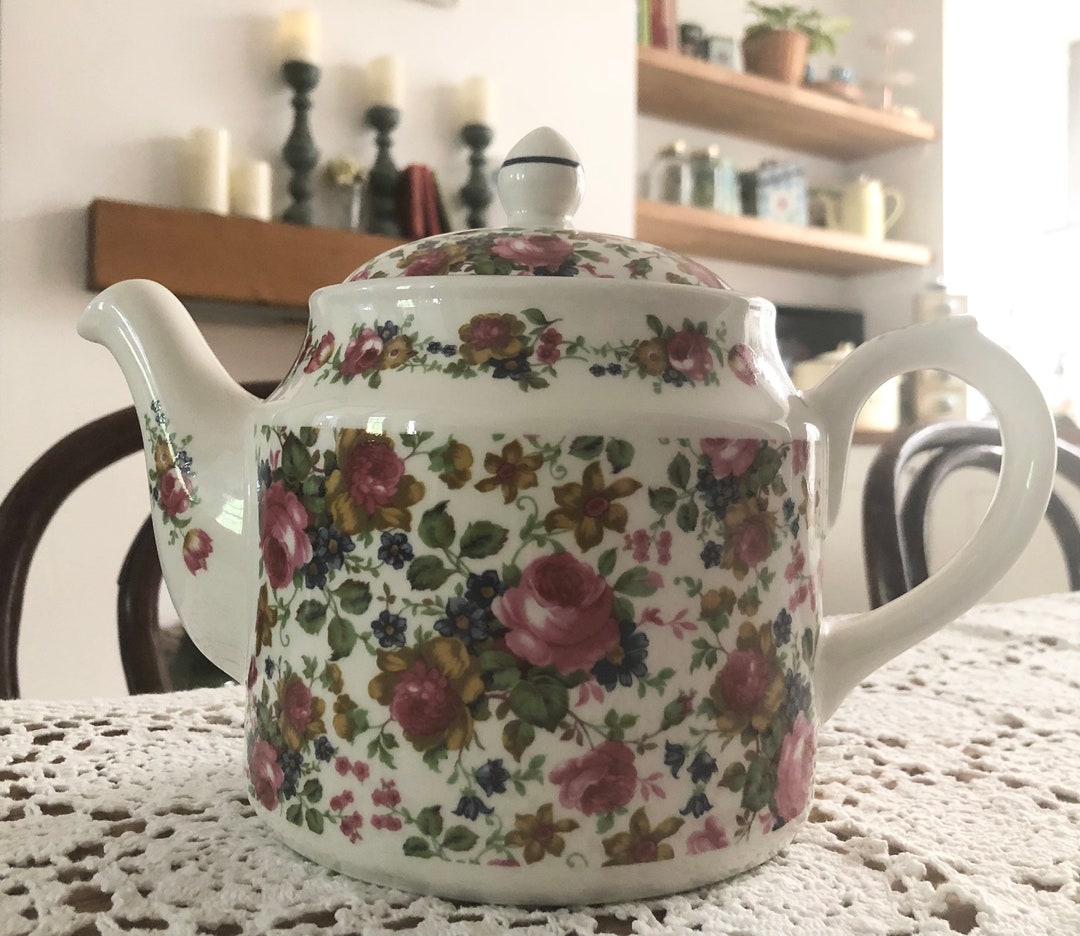 Vintage Sadler Old Chintz Teapot Etsy