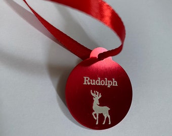 Rudolph’s lost name tag, Reindeer ID, Lost Christmas Free UK postage