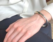 Sterling Silver Knife Edge Hinged Bracelet- Bangle - Stacking Bracelet - Gift for Her