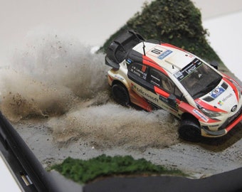 Rally Diorama 1/43 scale Latvala Finland Toyota Yaris Art Piece WRC