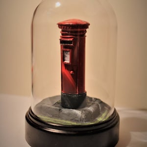 Miniature post box diorama street corner