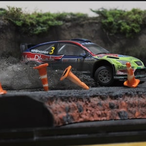 Rally Diorama 1/43 scale Hirvonen New Zealand Ford Focus Art Piece WRC