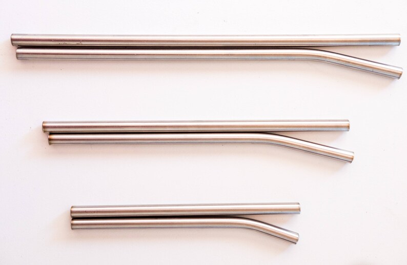 New Zealand Made Stainless Steel Reusable straws 2pk image 3