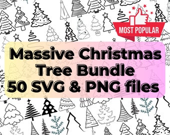 Christmas Tree Bundle, Christmas tree SVG, Christmas Tree PNG, Christmas Trees pack, Christmas Trees Digital files, Cricut, Glowforge