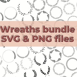 Unique wreaths, SVG, digital file, round, circle, leaves, wedding, holidays, adornments, elegant, cricut, glowforge, lasercut
