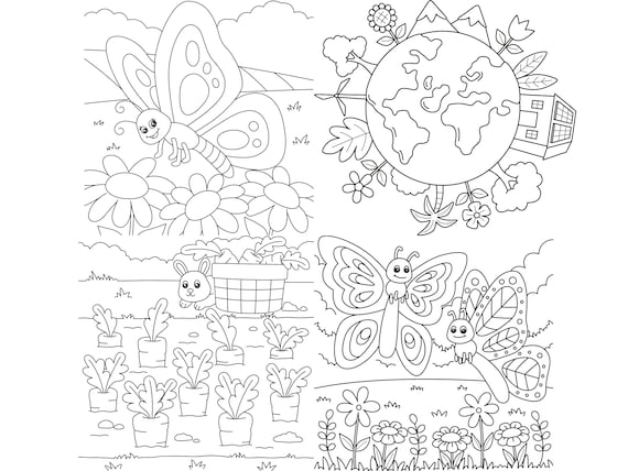 Spring Coloring Pages for Kids Ages 4-12 - Printable and High