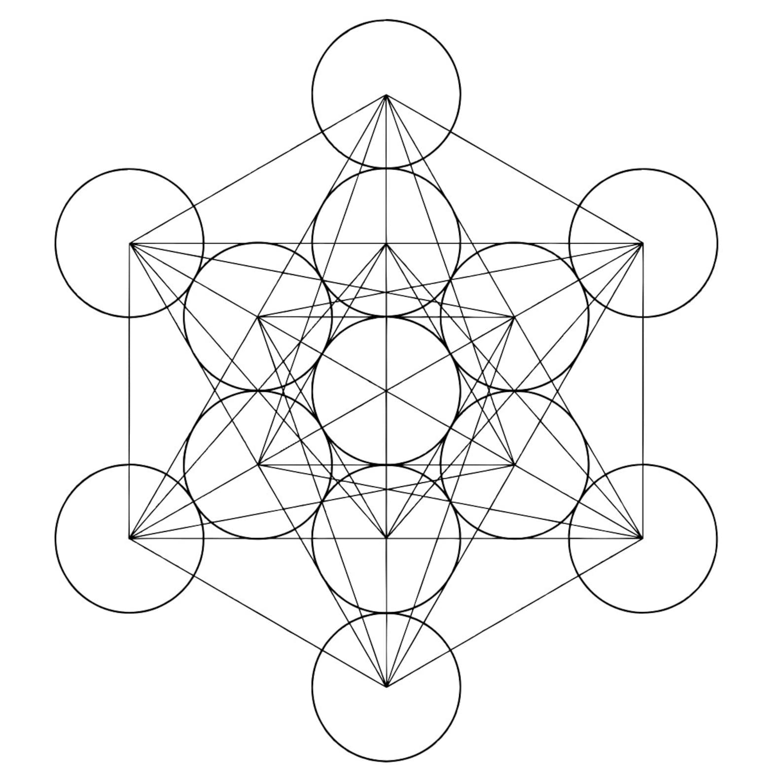 SVG Metatrons Cube Sacred Geometry Spiritual Metaphysical Etsy Australia