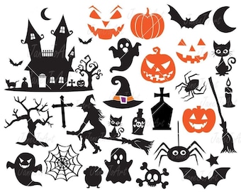 Halloween SVG,Halloween Witch svg,Halloween Ghost svg,Halloween Vector,Halloween Silhouette,halloween svg files,Halloween Bundle Set Clipart