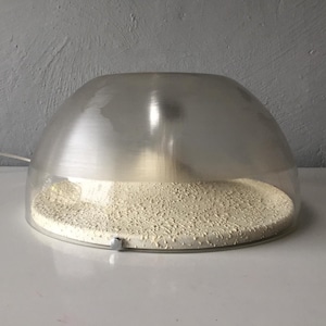 Harvey Guzzini Semi Transparent Plastic Italian table lamp - 60s Made in Italy