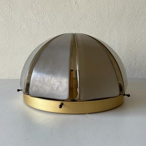 3 Dimensional Grey Glass Flush Mount Ceiling or Sconce by Peill Putzler, 1960s, Germany