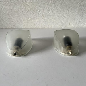Transparent Glass Pair of Sconces by Artemide, 1970s, Italy