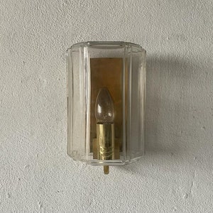 Limburg Glass & Brass Wall Sconce, 1960s, Germany