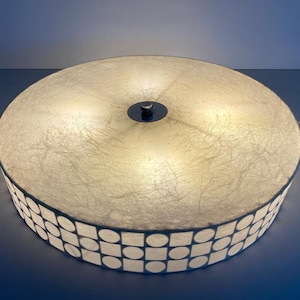 Round Cocoon X-Large Flush Mount Ceiling Lamp by GOLDKANT, Achille Castiglioni Era, 1960s, Germany