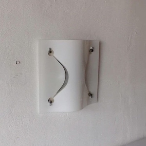Wave Design Glass Square Wall Lamp by Marca Ladue for NORDLIGHT - Artemide, 1970s Italy